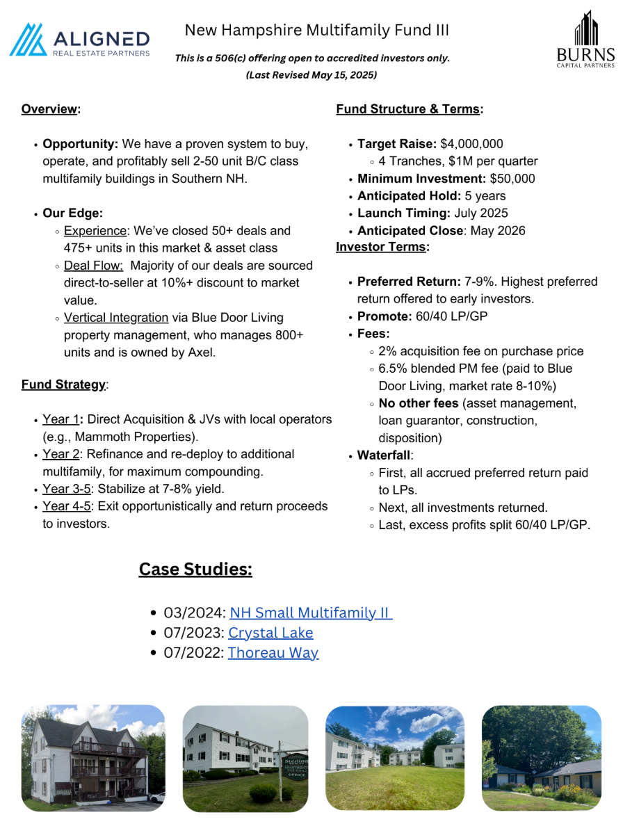 Summary NH Multifamily Fund III