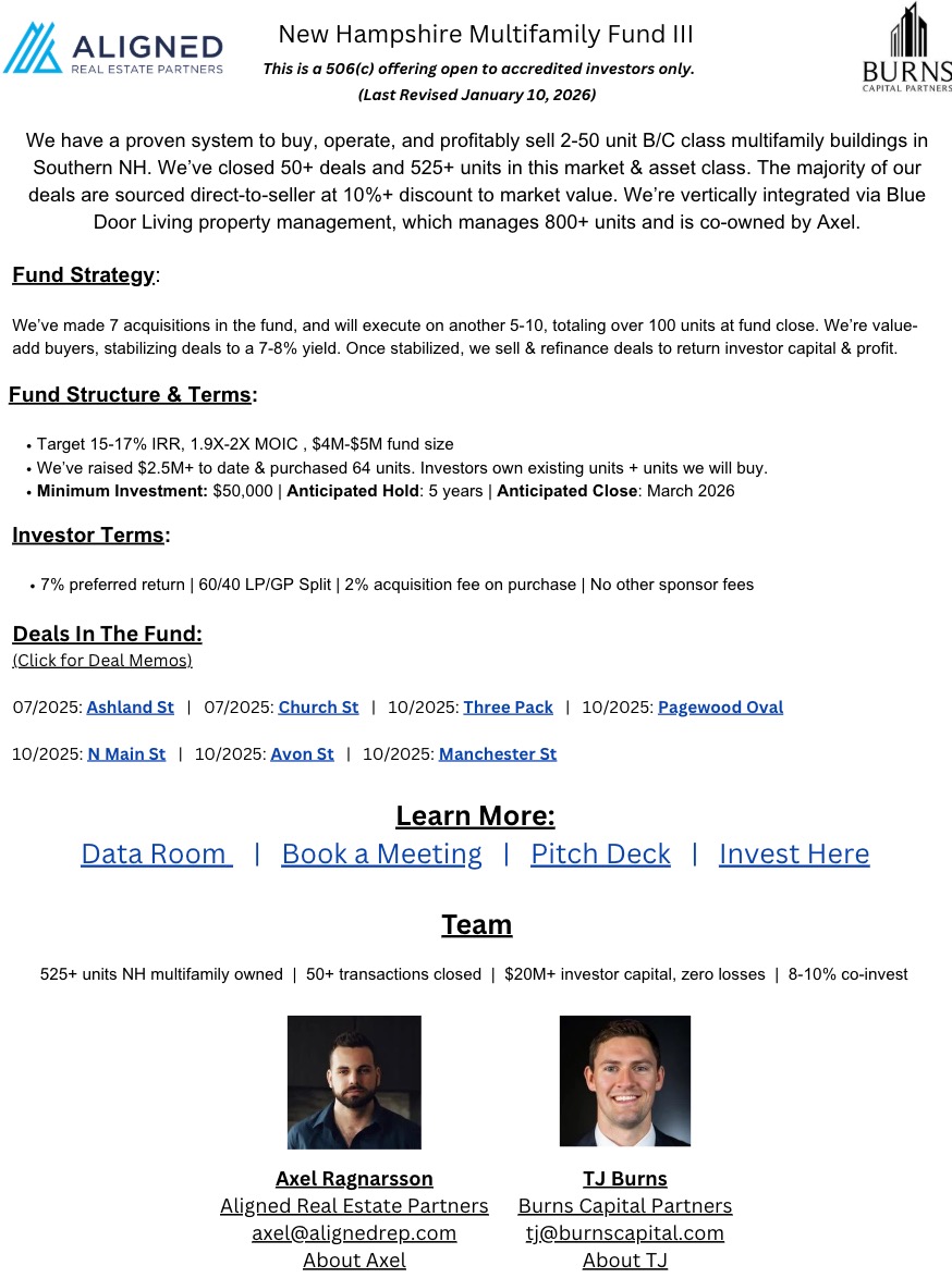 Summary NH Multifamily Fund III